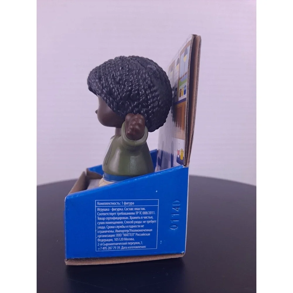 Fisher Price Little People African American Woman in Green Sweater Black Hair‎